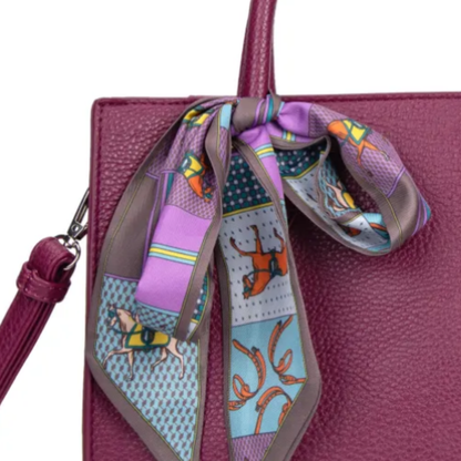 Bolso Shopper Elegante con Pañuelo — Estilo Clásico y Sofisticado