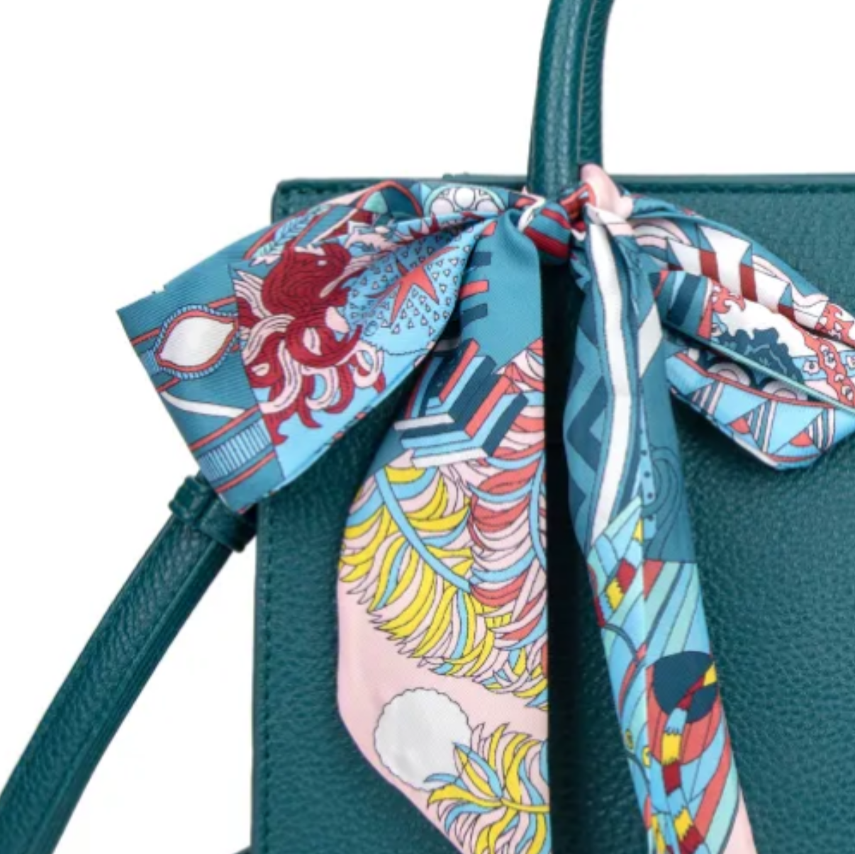 Bolso Shopper Elegante con Pañuelo — Estilo Clásico y Sofisticado