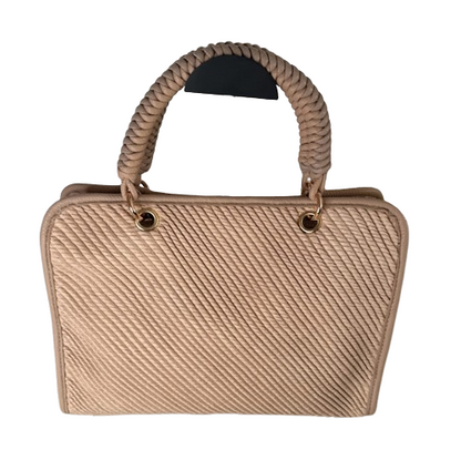 Bolso estructurado elegante con asa de mano trenzada – varios colores