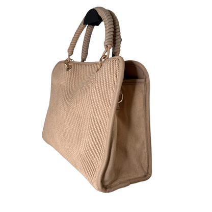 Bolso estructurado elegante con asa de mano trenzada – varios colores