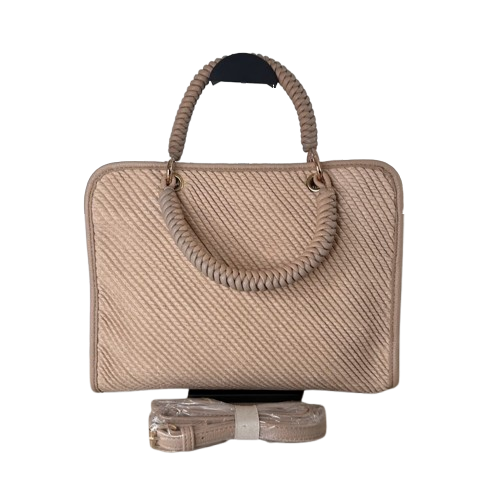 Bolso estructurado elegante con asa de mano trenzada – varios colores