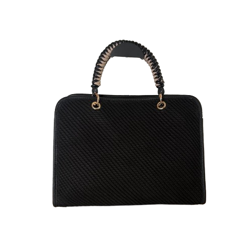 Bolso estructurado elegante con asa de mano trenzada – varios colores