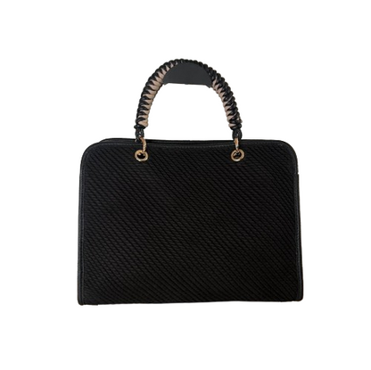 Bolso estructurado elegante con asa de mano trenzada – varios colores