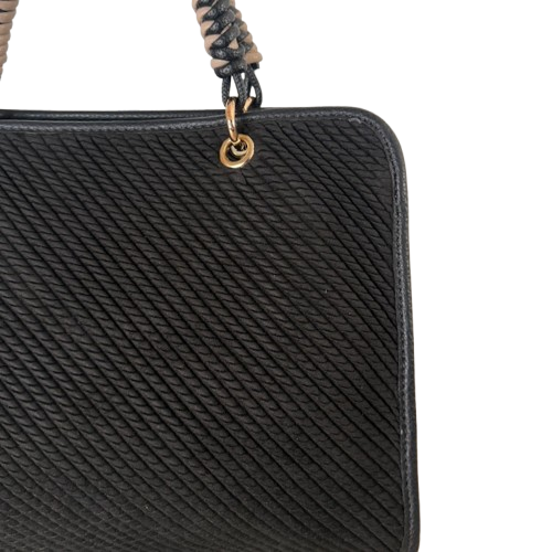 Bolso estructurado elegante con asa de mano trenzada – varios colores