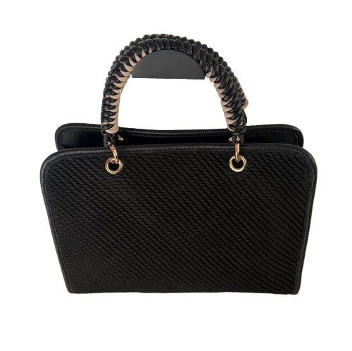 Bolso estructurado elegante con asa de mano trenzada – varios colores