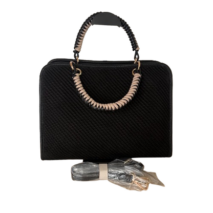 Bolso estructurado elegante con asa de mano trenzada – varios colores
