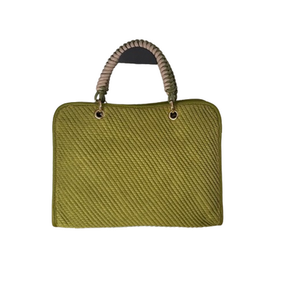 Bolso estructurado elegante con asa de mano trenzada – varios colores