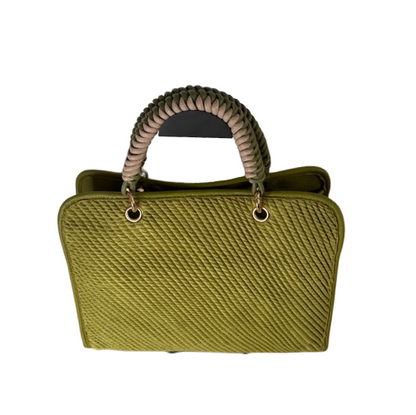 Bolso estructurado elegante con asa de mano trenzada – varios colores