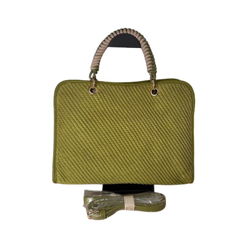Bolso estructurado elegante con asa de mano trenzada – varios colores