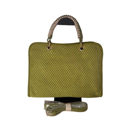 Bolso estructurado elegante con asa de mano trenzada – varios colores