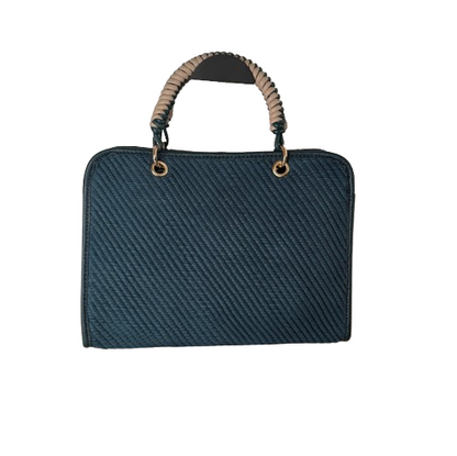 Bolso estructurado elegante con asa de mano trenzada – varios colores