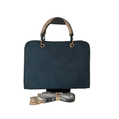 Bolso estructurado elegante con asa de mano trenzada – varios colores
