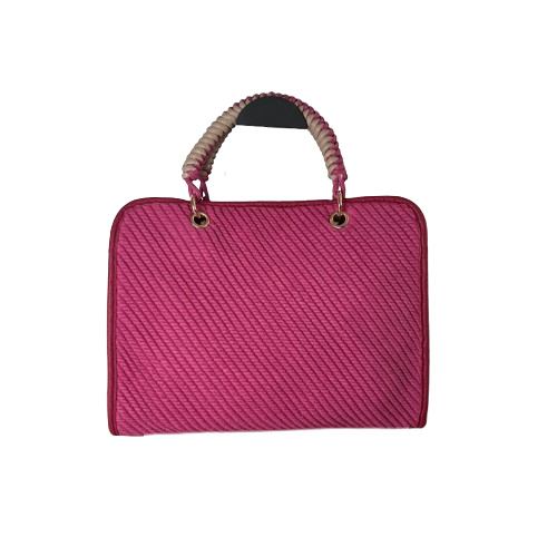 Bolso estructurado elegante con asa de mano trenzada – varios colores
