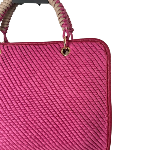Bolso estructurado elegante con asa de mano trenzada – varios colores