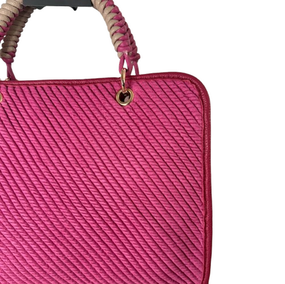 Bolso estructurado elegante con asa de mano trenzada – varios colores