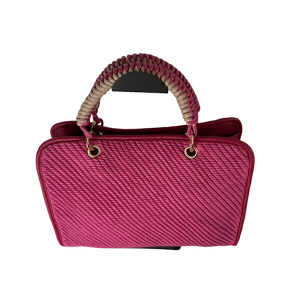 Bolso estructurado elegante con asa de mano trenzada – varios colores