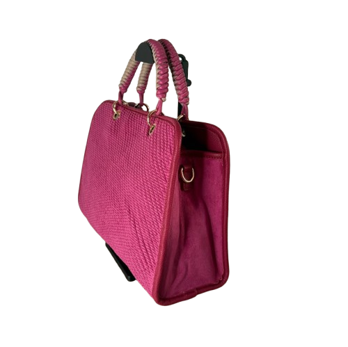 Bolso estructurado elegante con asa de mano trenzada – varios colores