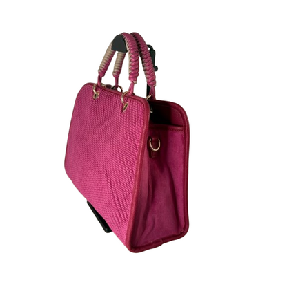 Bolso estructurado elegante con asa de mano trenzada – varios colores