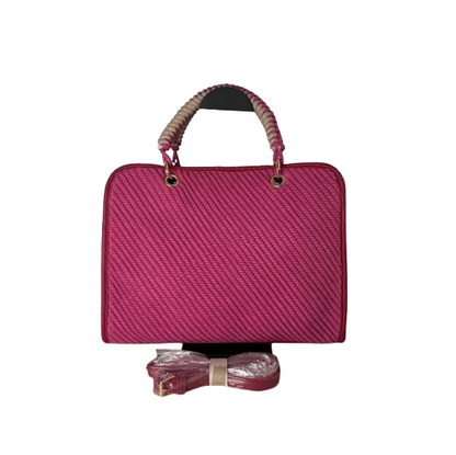 Bolso estructurado elegante con asa de mano trenzada – varios colores