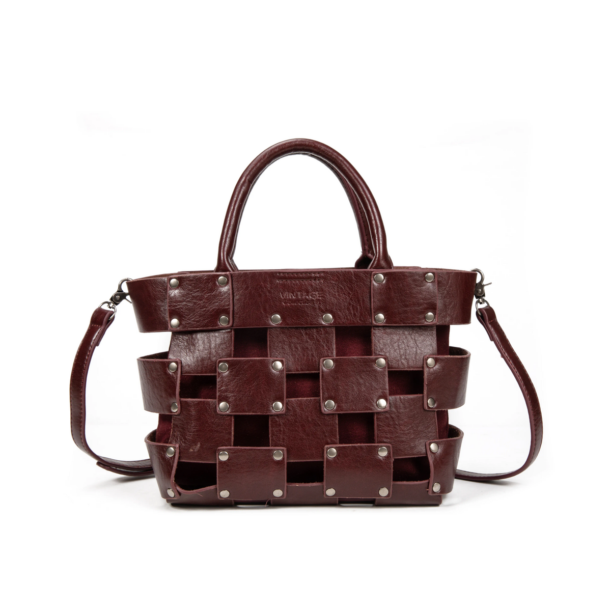 Bolso de piel 2 en 1 con bandolera interior