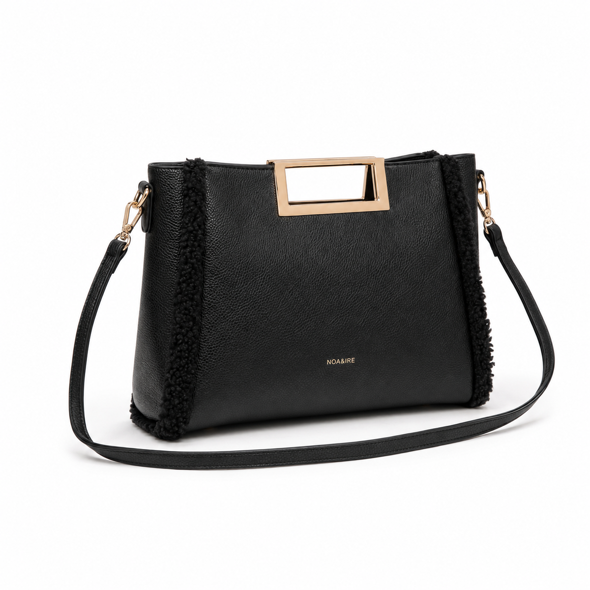 Bolso bandolera negro, vista lateral