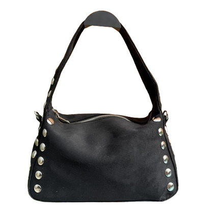 Bolso Hombro Rock Chic tachuelas plateadas