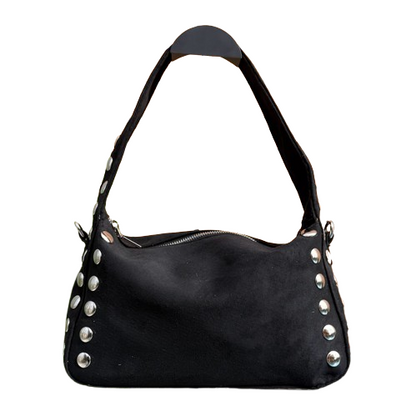 Bolso Hombro Rock Chic tachuelas plateadas