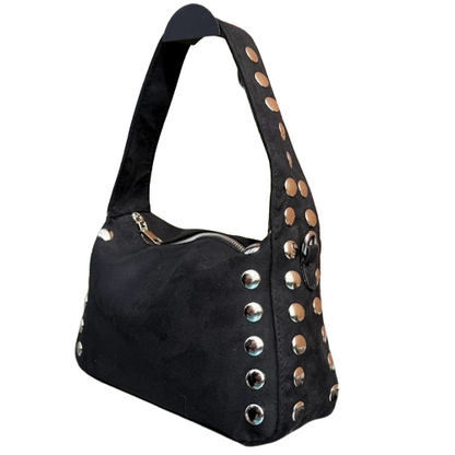 Bolso Hombro Rock Chic tachuelas plateadas