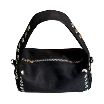 Bolso Hombro Rock Chic tachuelas plateadas