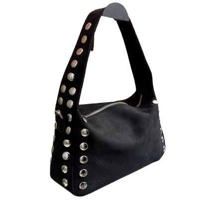 Bolso Hombro Rock Chic tachuelas plateadas