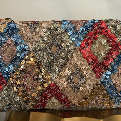 Cartera de mano de lentejuelas + asa larga