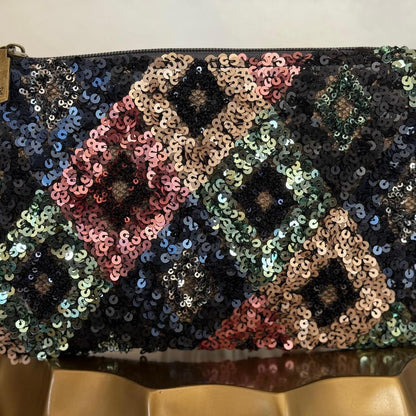Cartera de mano de lentejuelas + asa larga
